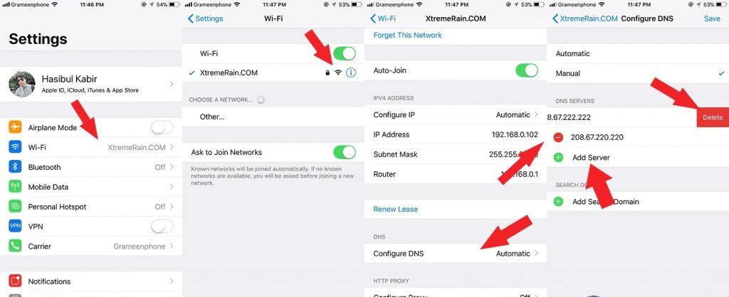 Cambiar DNS en iPhone/iPad/iPod para WiFi y Celular (3G/4G/5G)