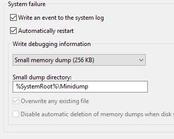 Cómo configurar Windows para crear un pequeño volcado de memoria y leerlo